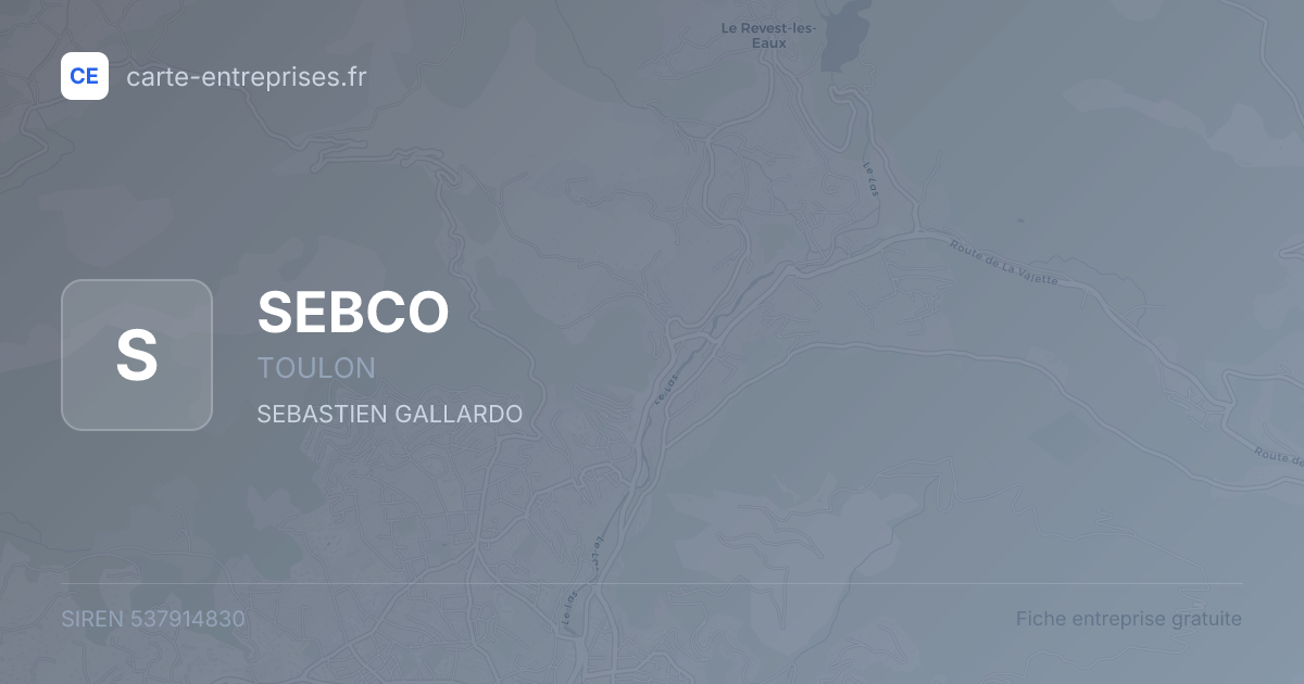 SEBCO — 537914830 — fiche entreprise