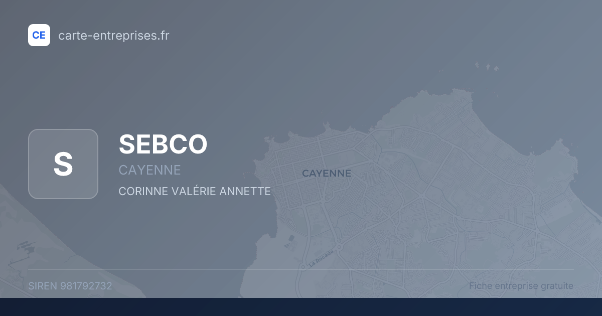 SEBCO — 981792732 — fiche entreprise