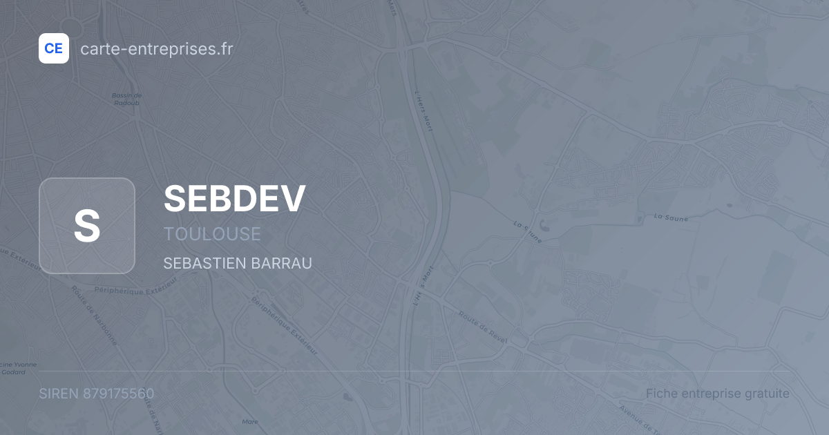SEBDEV — 879175560 — fiche entreprise