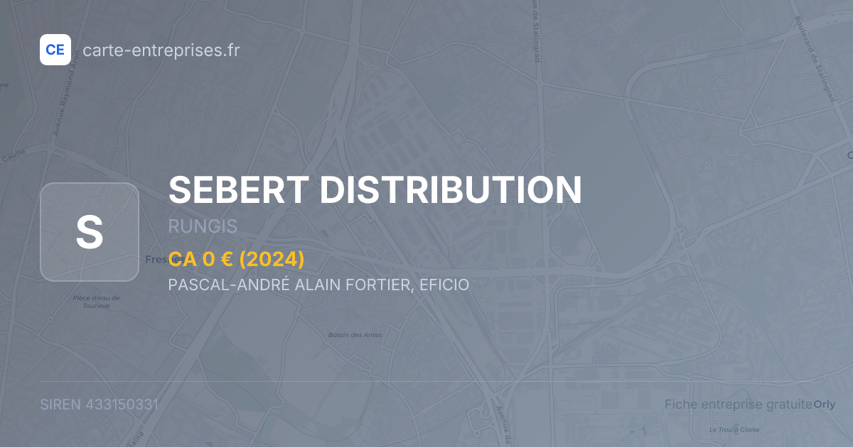 SEBERT DISTRIBUTION — 433150331 — fiche entreprise
