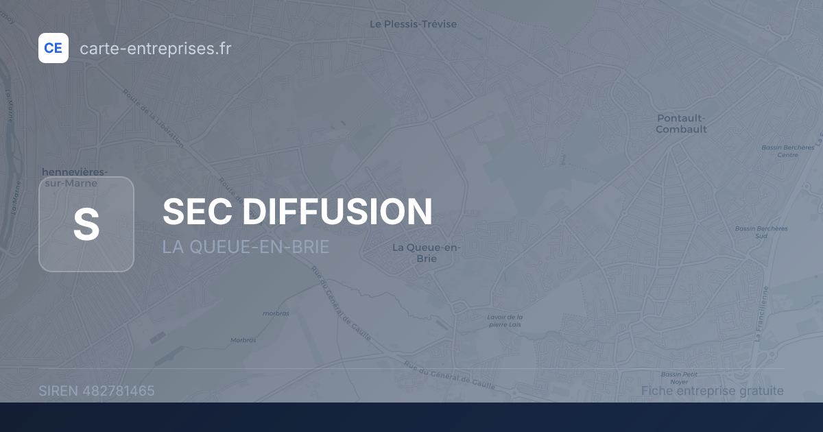 SEC DIFFUSION — 482781465 — fiche entreprise