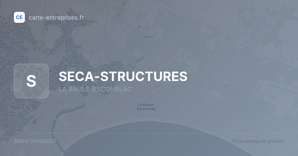 SECA-STRUCTURES — 305690331 — fiche entreprise