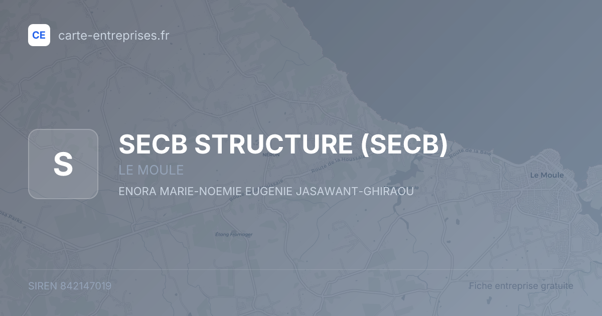 SECB STRUCTURE (SECB) — 842147019 — fiche entreprise