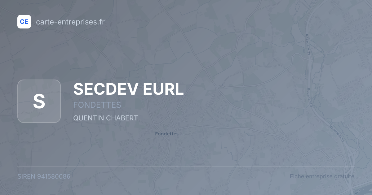 SECDEV EURL — 941580086 — fiche entreprise