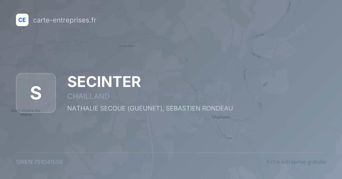 SECINTER — 751041559 — fiche entreprise