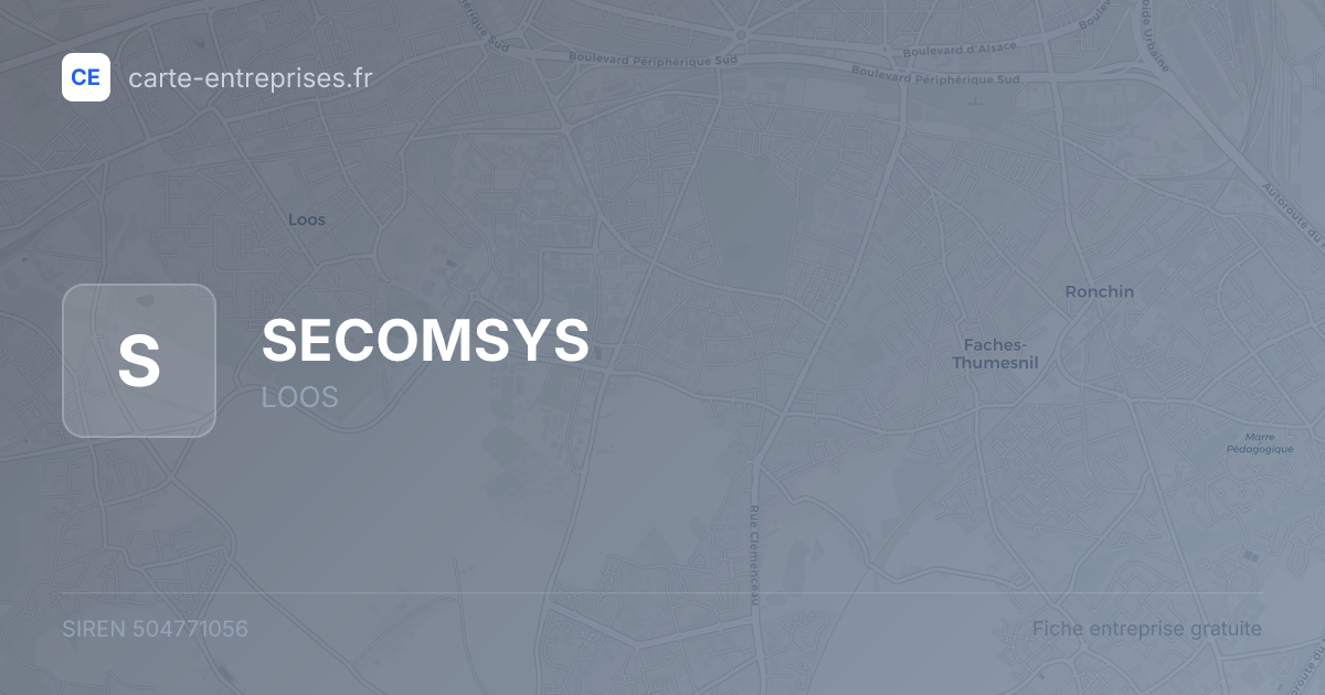 SECOMSYS — 504771056 — fiche entreprise
