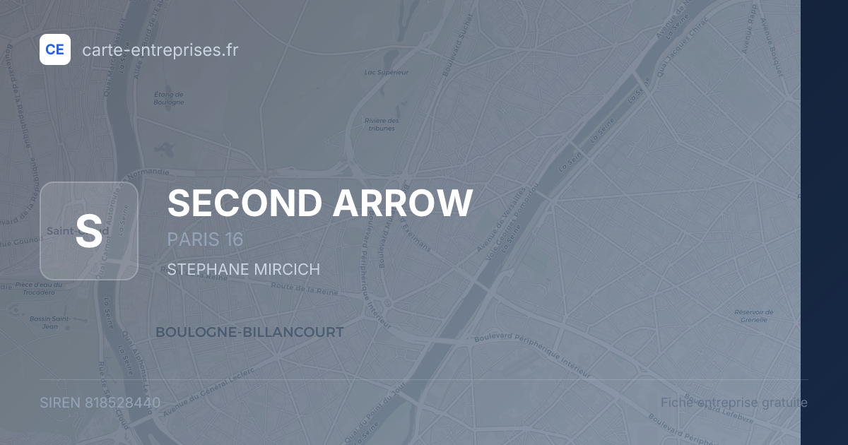 SECOND ARROW — 818528440 — fiche entreprise