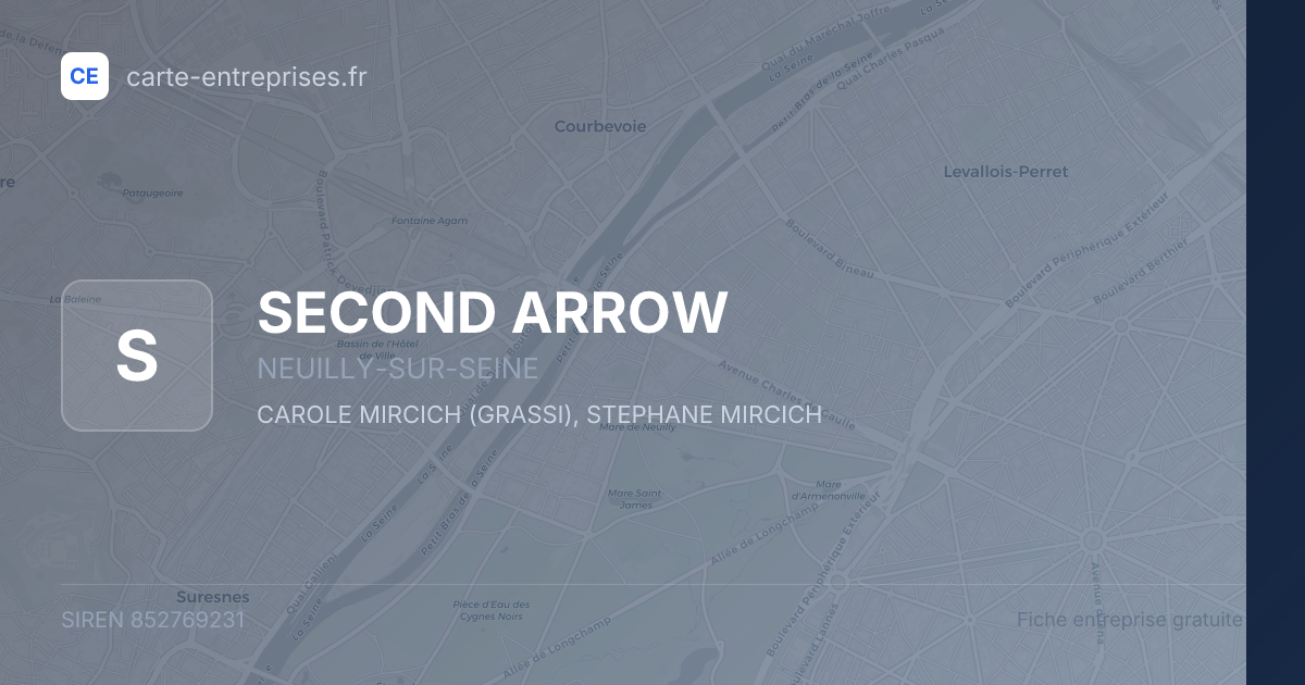 SECOND ARROW — 852769231 — fiche entreprise