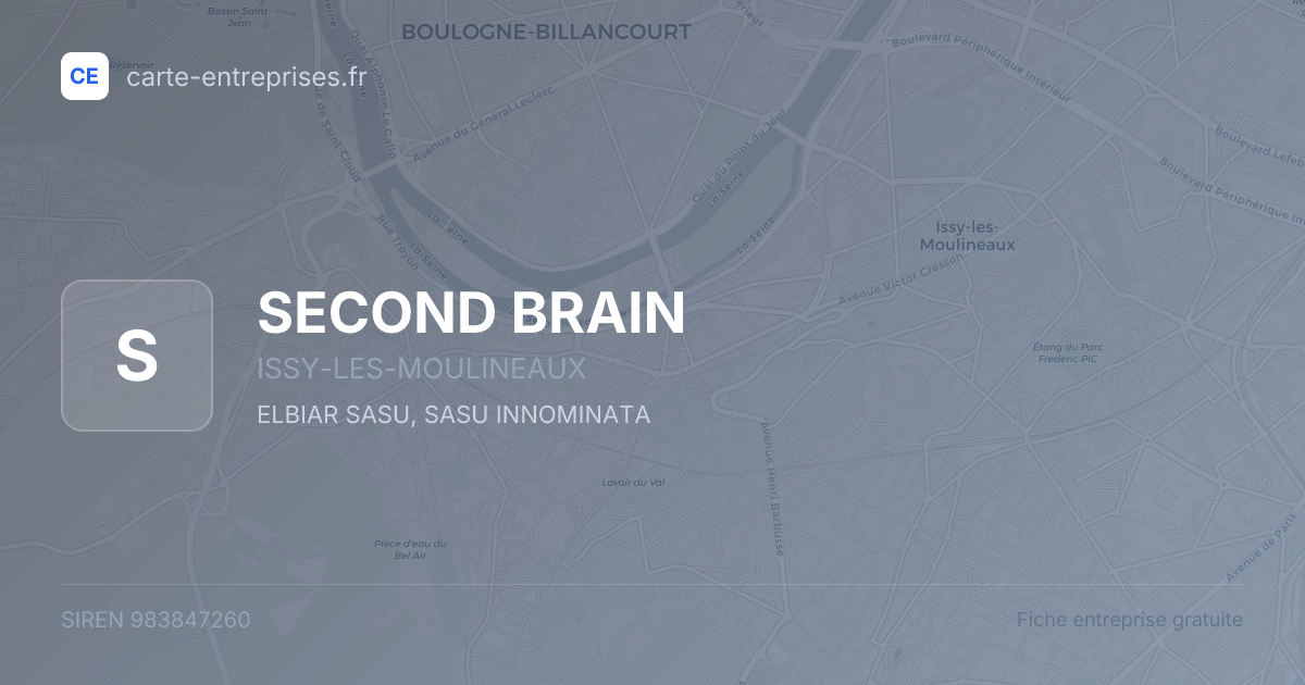 SECOND BRAIN — 983847260 — fiche entreprise