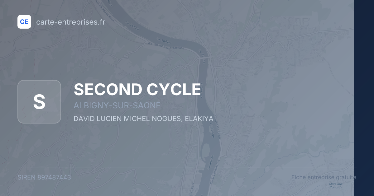 SECOND CYCLE — 897487443 — fiche entreprise