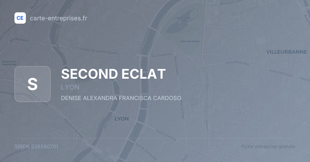 SECOND ECLAT — 938580701 — fiche entreprise