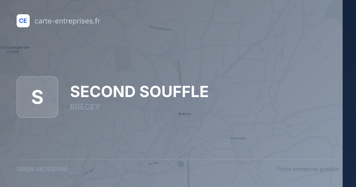 SECOND SOUFFLE — 482930146 — fiche entreprise