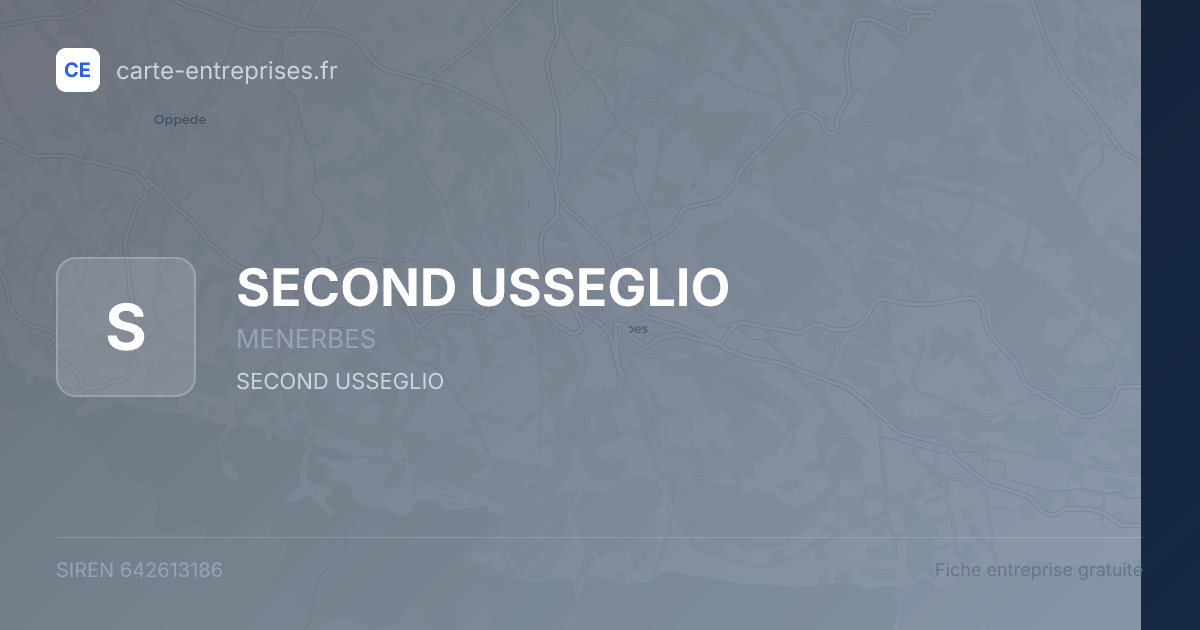 SECOND USSEGLIO — 642613186 — fiche entreprise