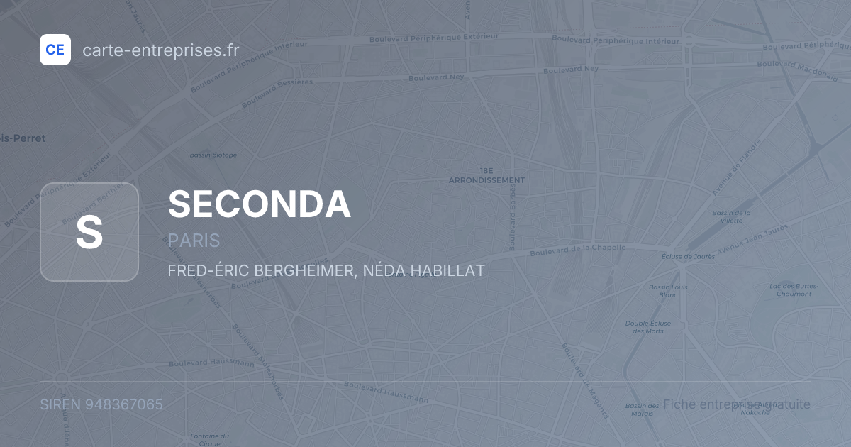 SECONDA — 948367065 — fiche entreprise