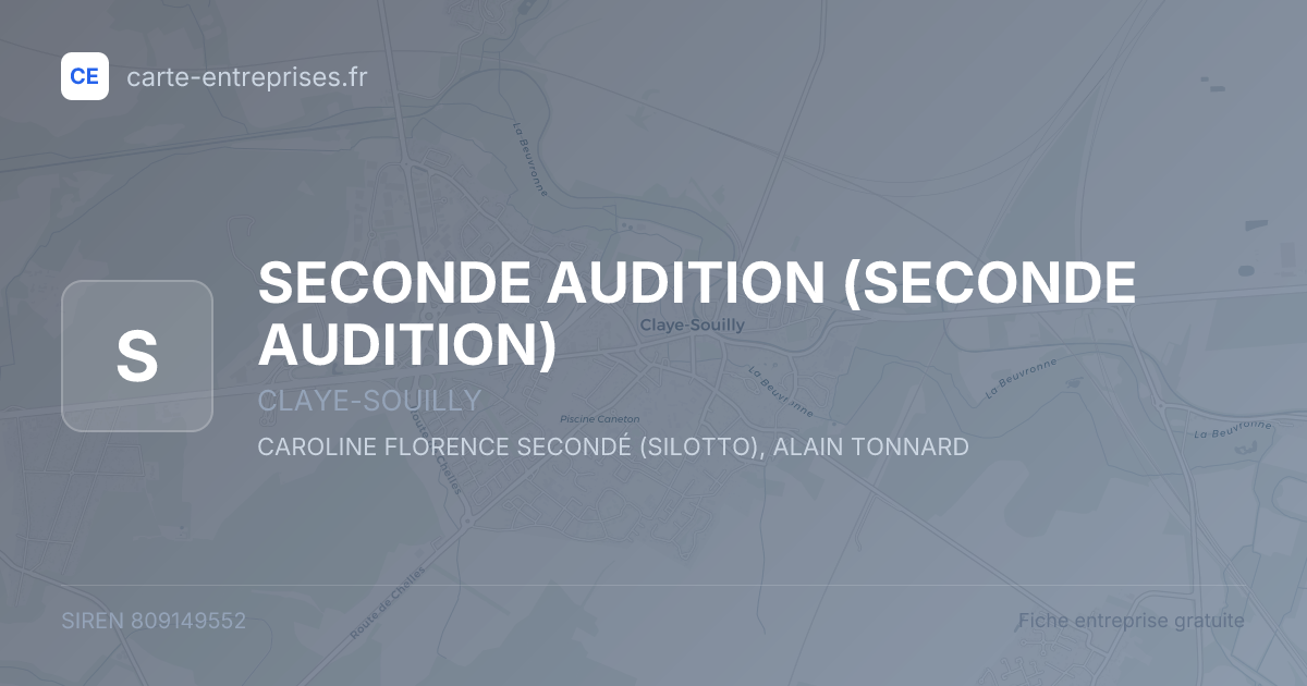 SECONDE AUDITION — 809149552 — fiche entreprise