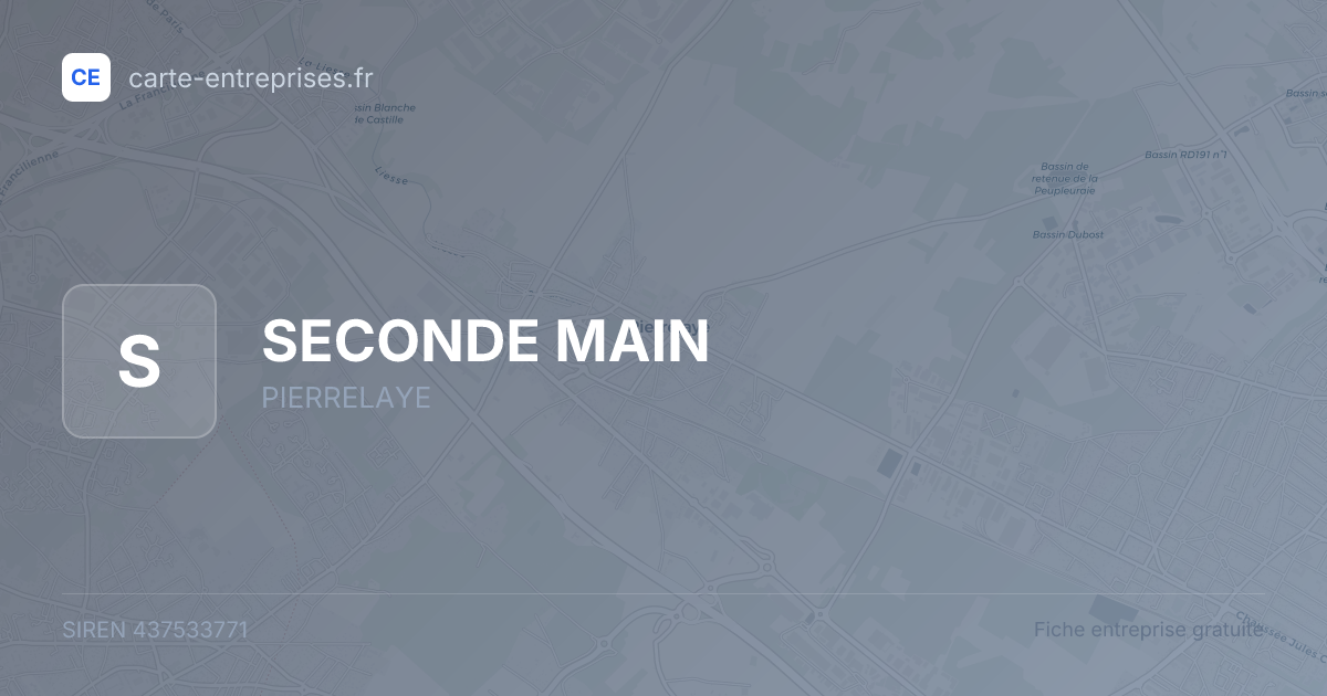 SECONDE MAIN — 437533771 — fiche entreprise