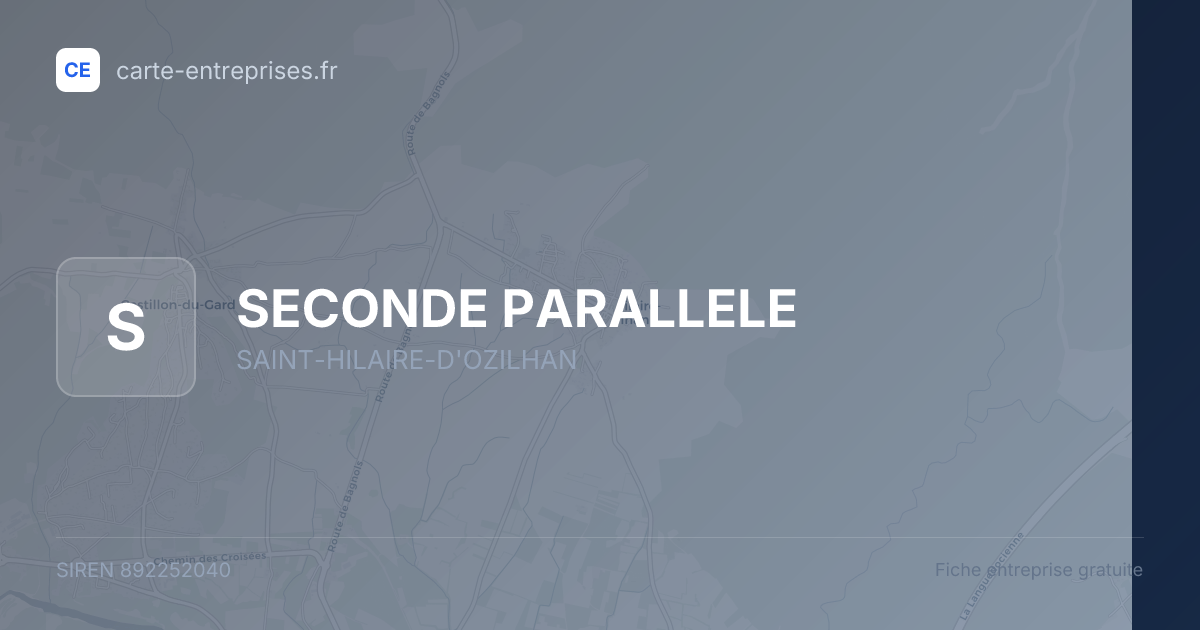 SECONDE PARALLELE — 892252040 — fiche entreprise
