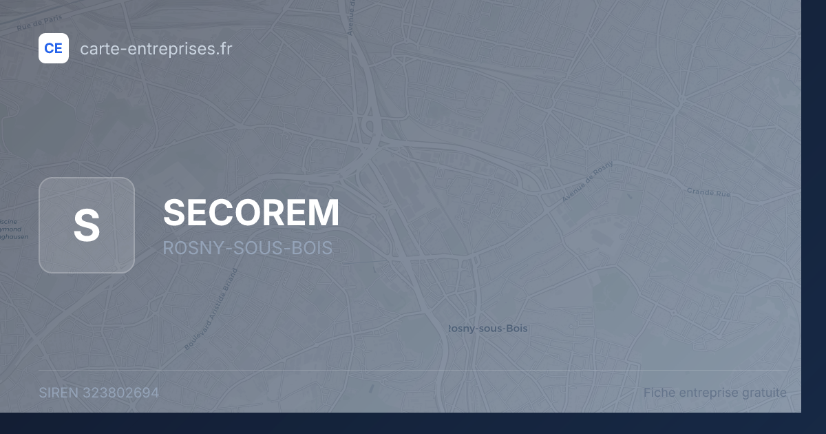 SECOREM — 323802694 — fiche entreprise