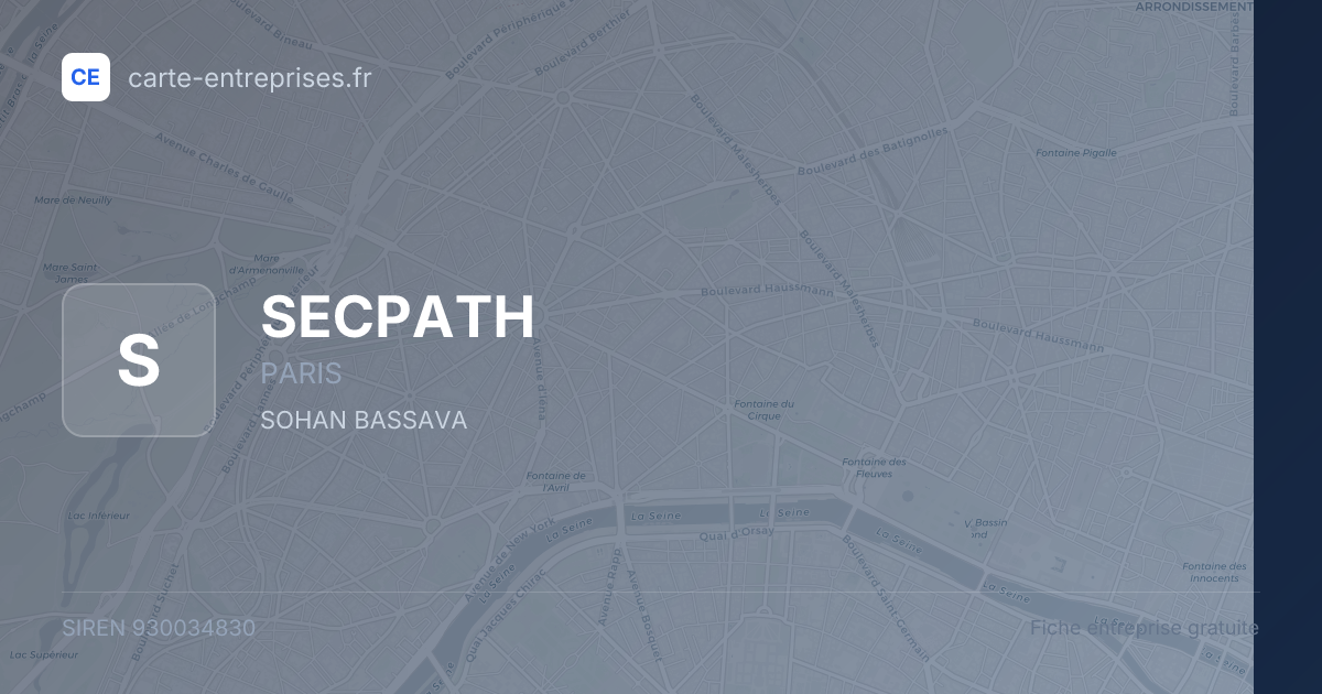 SECPATH — 930034830 — fiche entreprise
