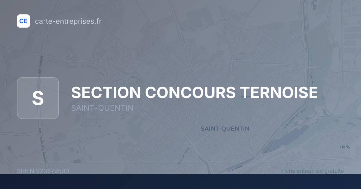 SECTION CONCOURS TERNOISE — 923679500 — fiche entreprise