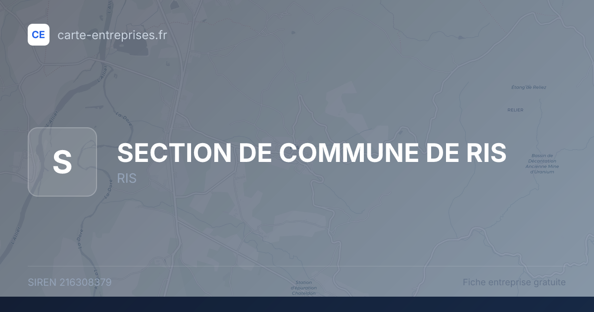 SECTION DE COMMUNE DE RIS — 216308379 — fiche entreprise
