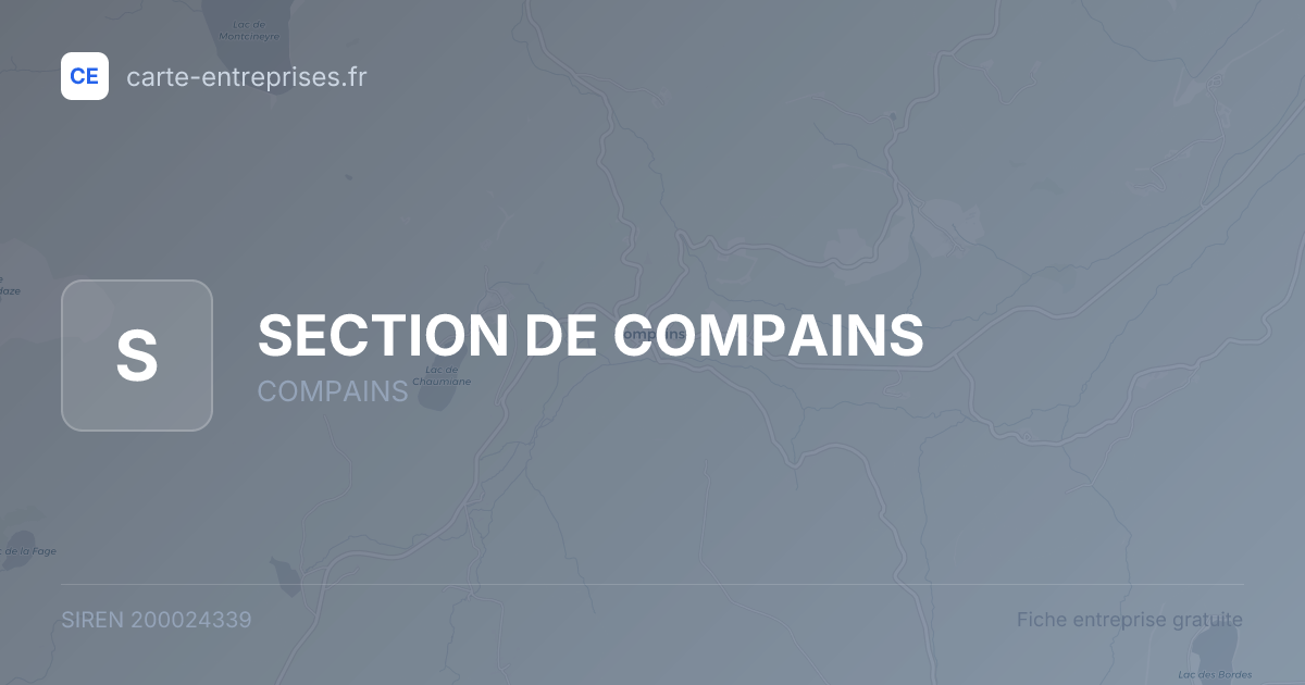 SECTION DE COMPAINS — 200024339 — fiche entreprise