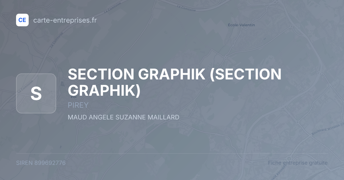 SECTION GRAPHIK — 899692776 — fiche entreprise