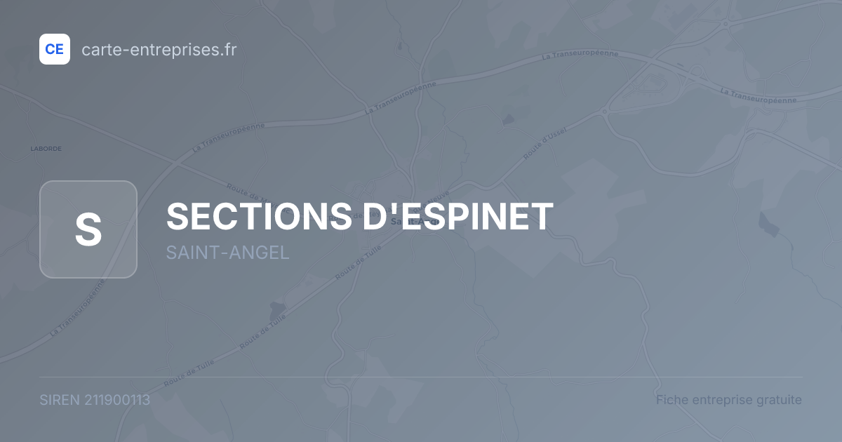 SECTIONS D'ESPINET — 211900113 — fiche entreprise