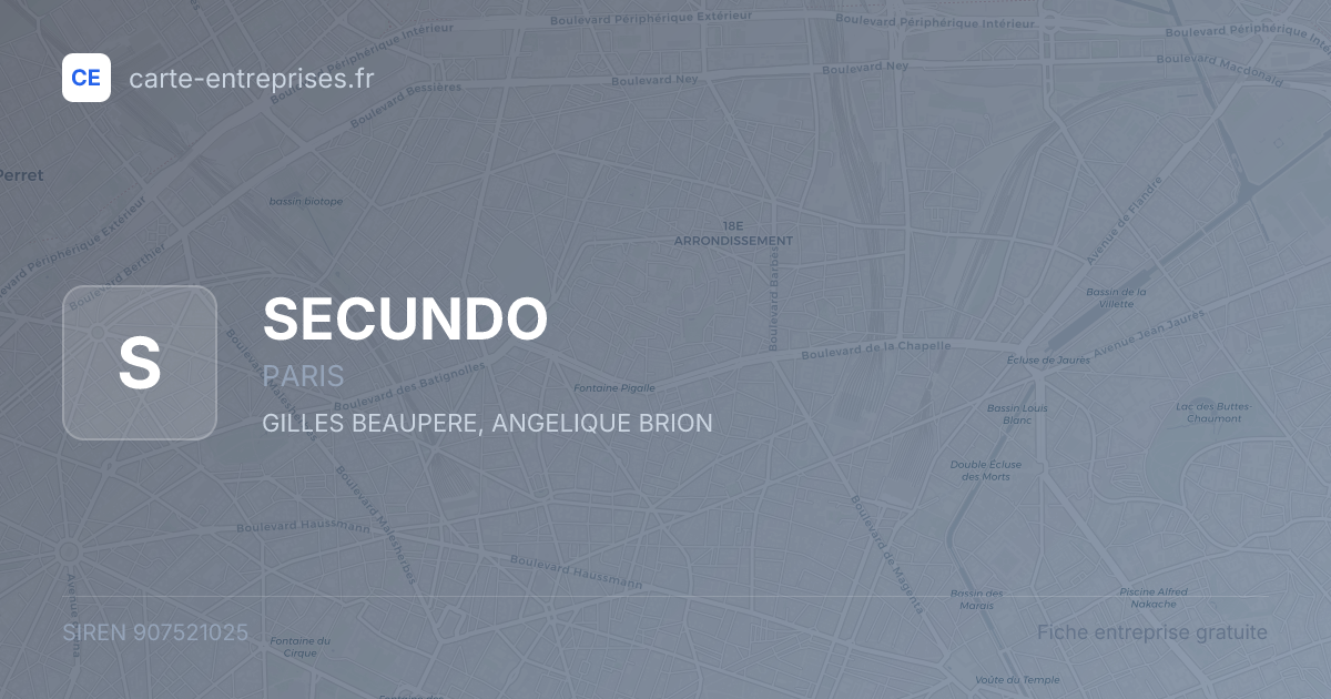 SECUNDO — 907521025 — fiche entreprise