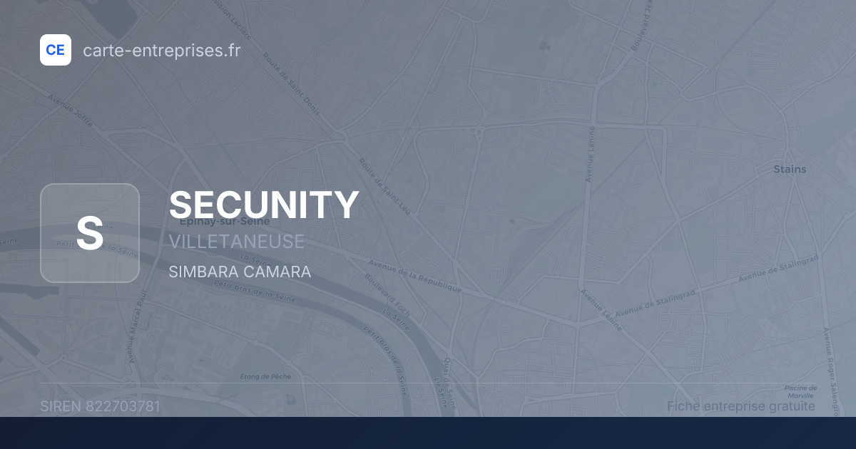 SECUNITY — 822703781 — fiche entreprise