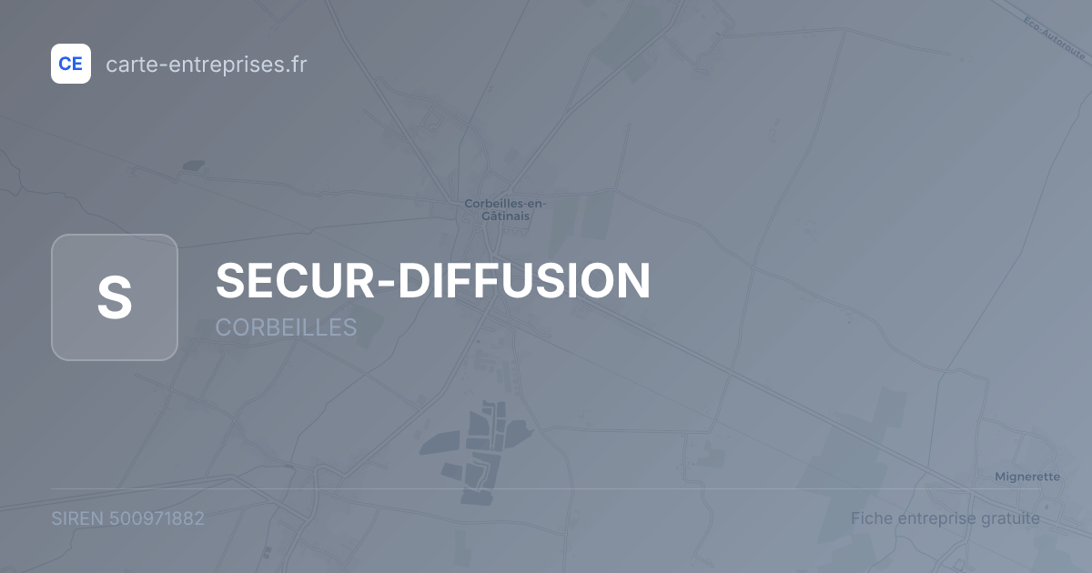 SECUR-DIFFUSION — 500971882 — fiche entreprise