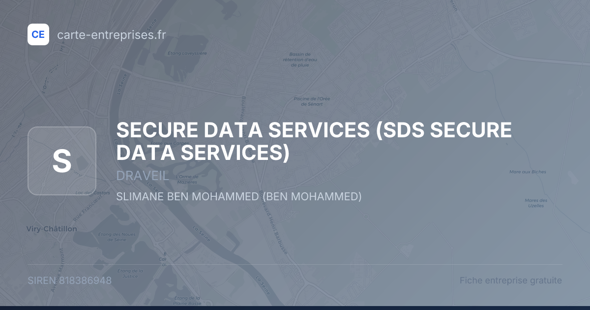 SECURE DATA SERVICES (SDS SECURE DATA SERVICES) — 818386948 — fiche entreprise