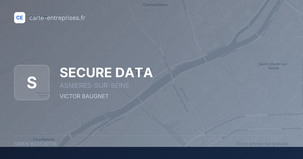 SECURE DATA — 893539718 — fiche entreprise