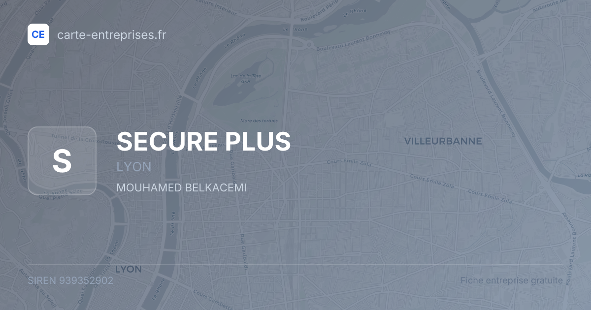 SECURE PLUS — 939352902 — fiche entreprise