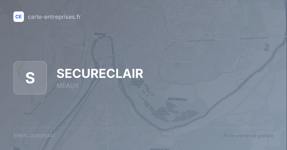 SECURECLAIR — 343589347 — fiche entreprise