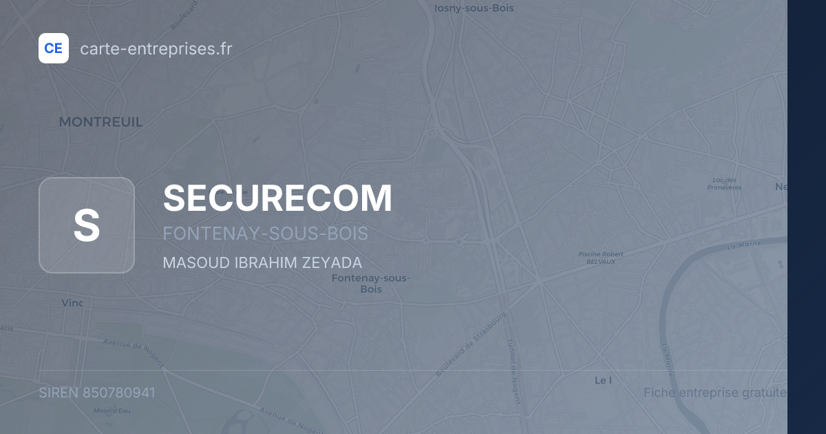 SECURECOM — 850780941 — fiche entreprise