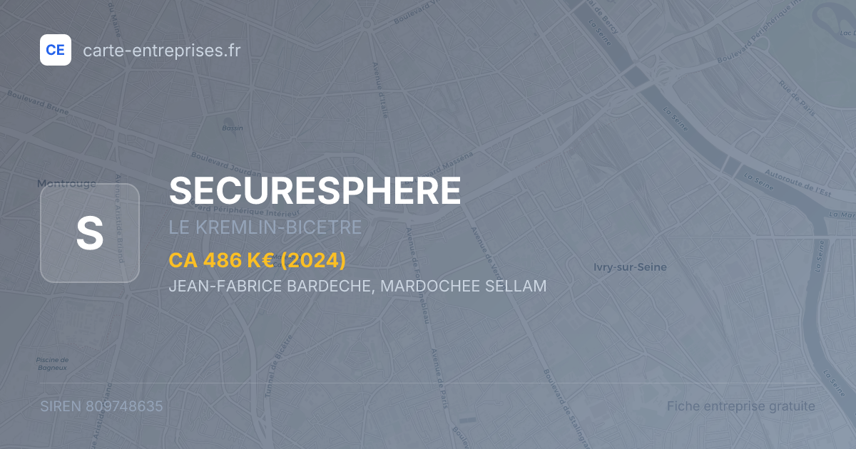 SECURESPHERE — 809748635 — fiche entreprise