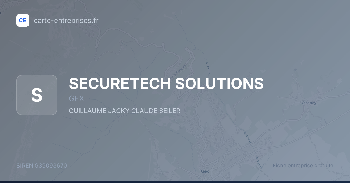 SECURETECH SOLUTIONS — 939093670 — fiche entreprise
