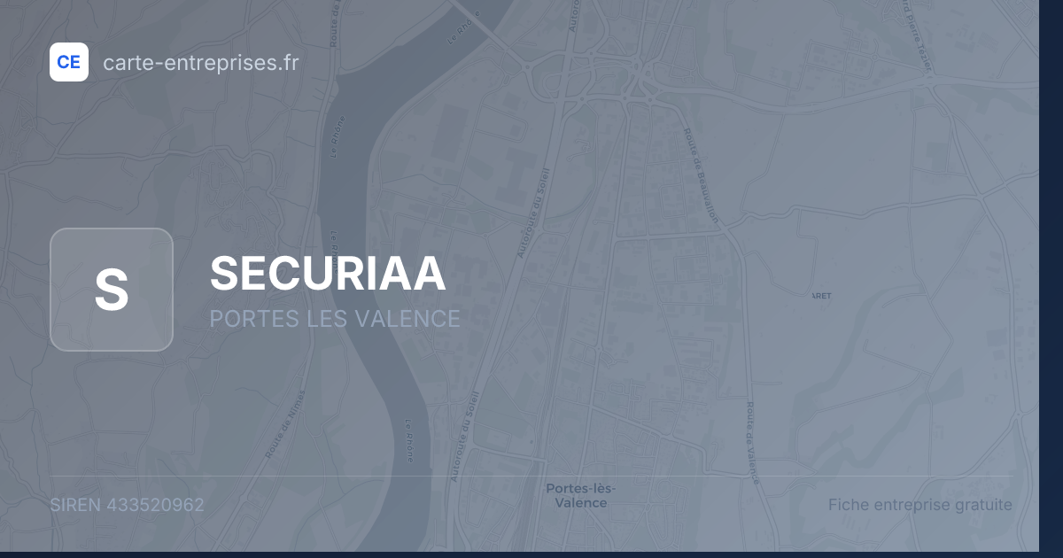SECURIAA — 433520962 — fiche entreprise