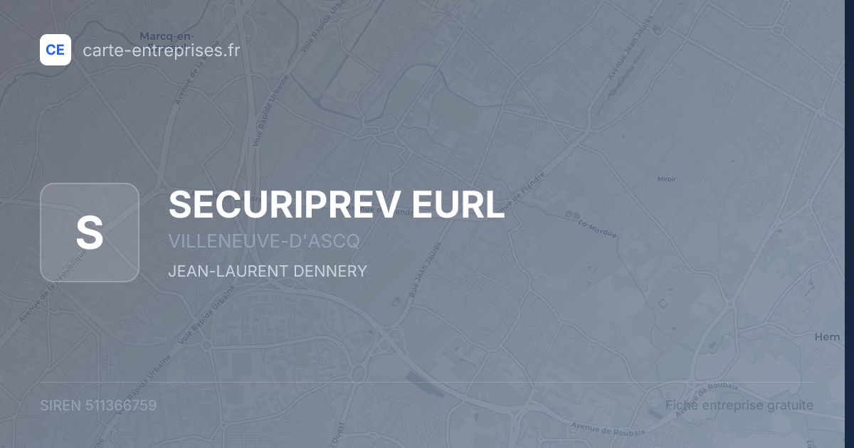 SECURIPREV EURL — 511366759 — fiche entreprise