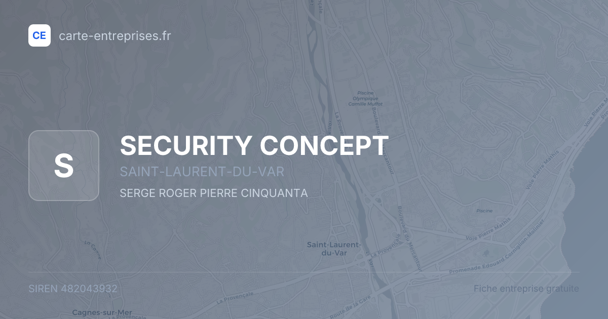SECURITY CONCEPT — 482043932 — fiche entreprise