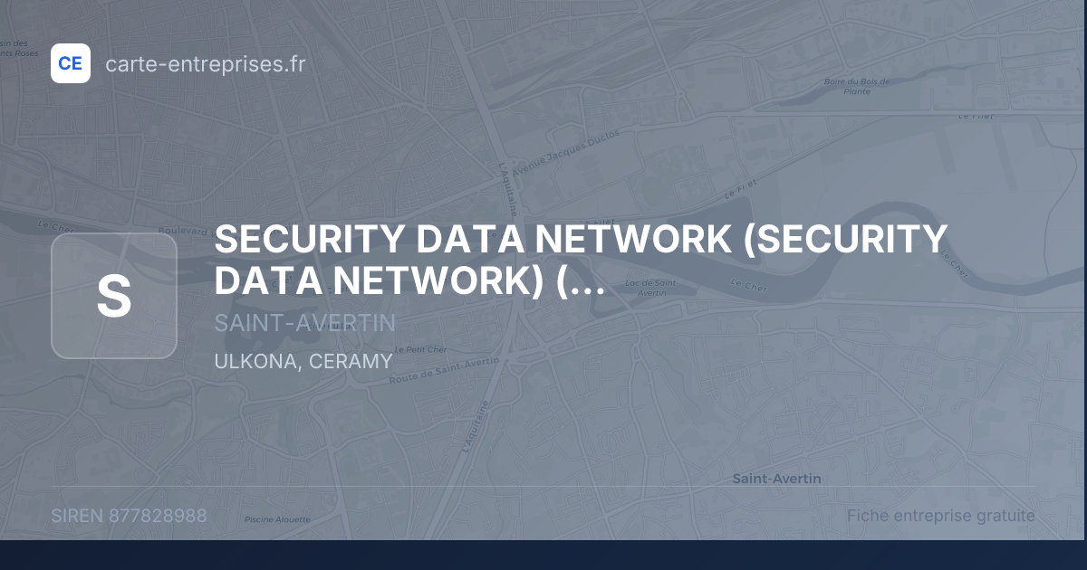 SECURITY DATA NETWORK (SECURITY DATA NETWORK) (SDN) — 877828988 — fiche entreprise