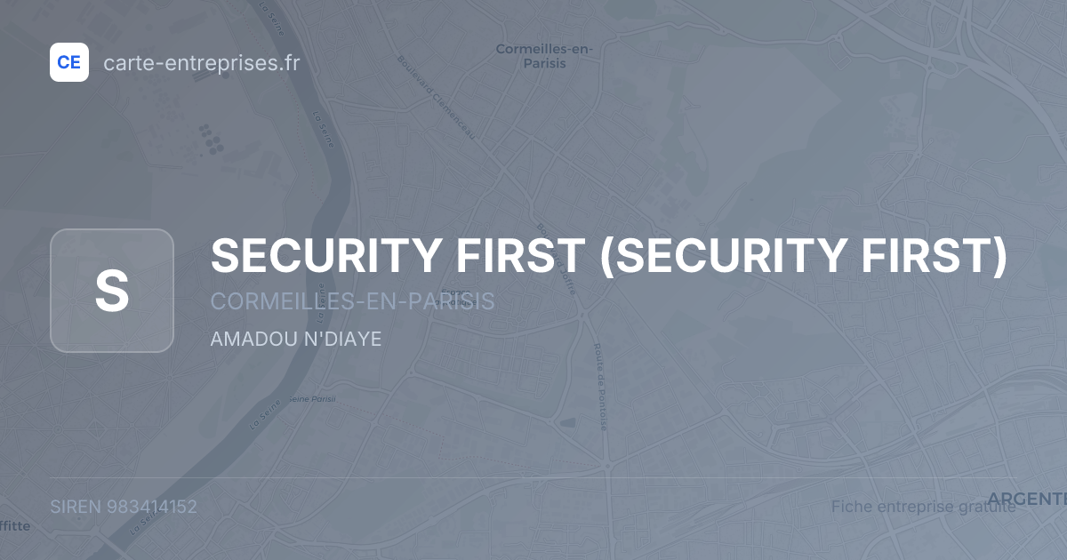SECURITY FIRST — 983414152 — fiche entreprise