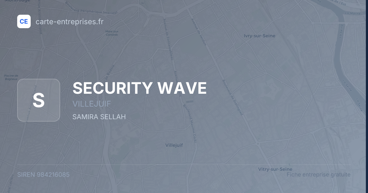 SECURITY WAVE — 984216085 — fiche entreprise