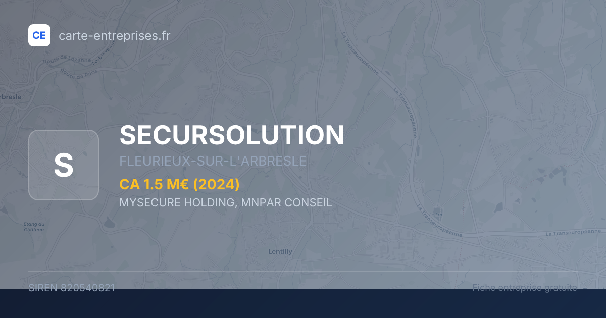 SECURSOLUTION — 820540821 — fiche entreprise