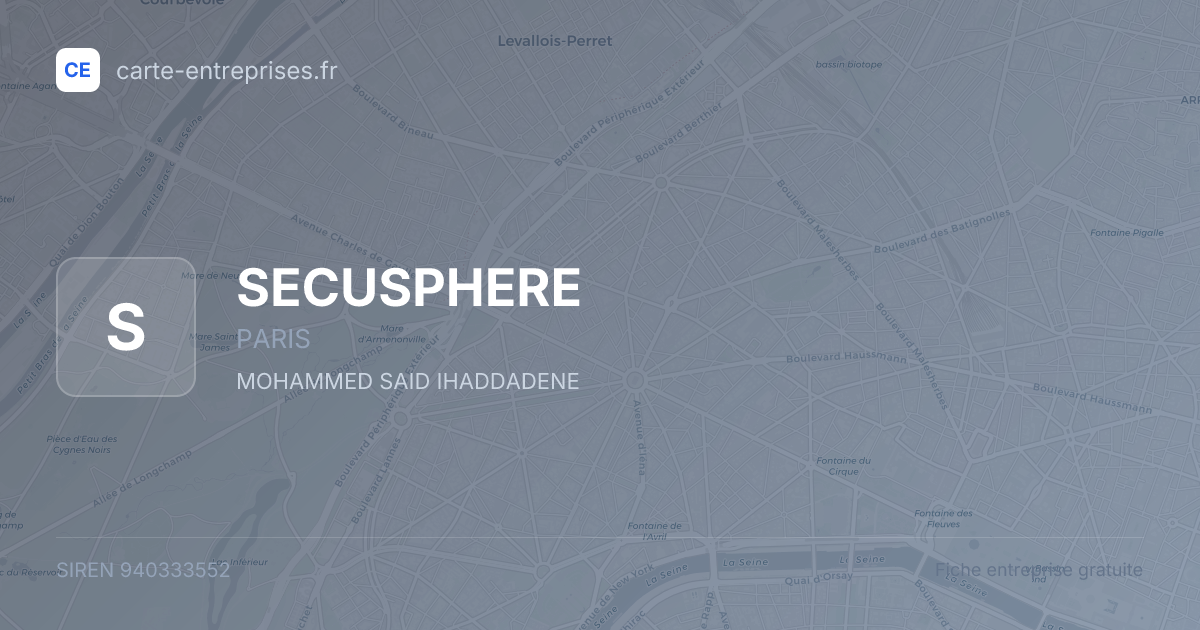 SECUSPHERE — 940333552 — fiche entreprise