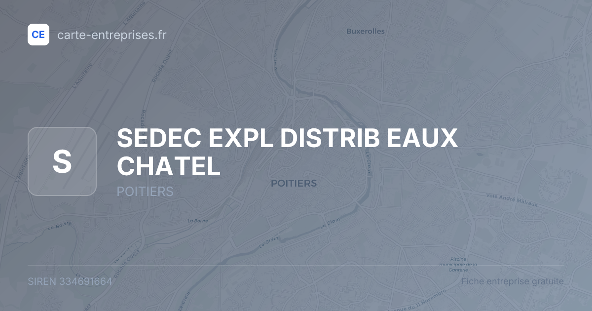SEDEC EXPL DISTRIB EAUX CHATEL — 334691664 — fiche entreprise