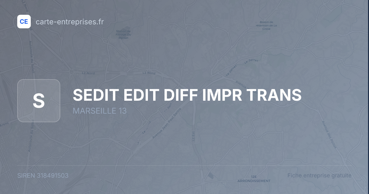SEDIT EDIT DIFF IMPR TRANS — 318491503 — fiche entreprise