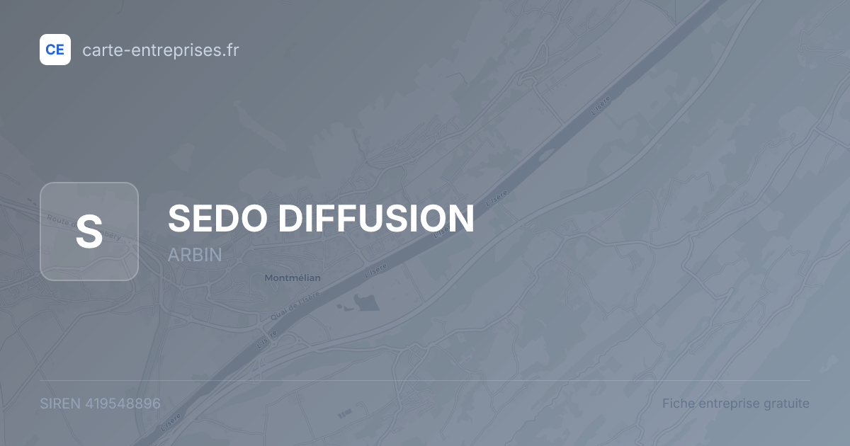 SEDO DIFFUSION — 419548896 — fiche entreprise
