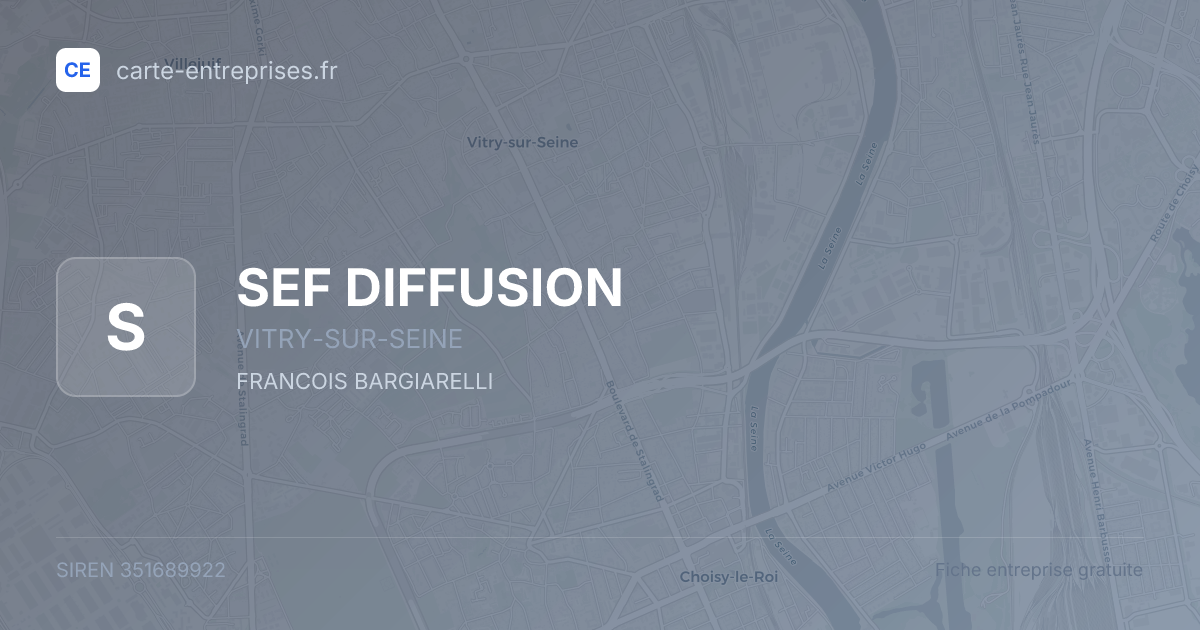 SEF DIFFUSION — 351689922 — fiche entreprise
